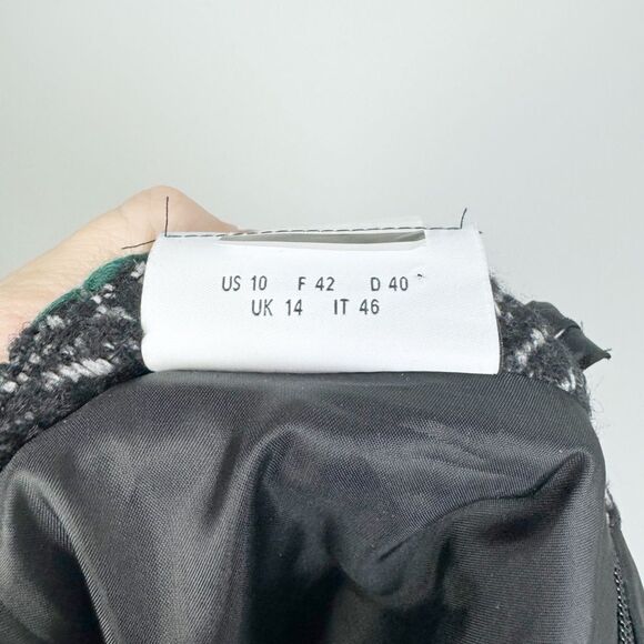 AKRIS PUNTO | NEW Windowpane Check Herringbone Pencil Skirt Women’s Size 10 - Picture 13 of 15